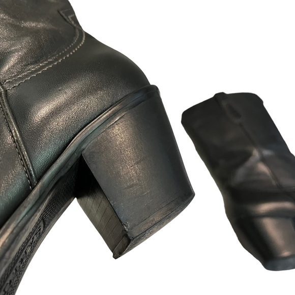 Franco Sarto Leather “Witchy Pointy” Toe Mid Calf Pull On Western Boots - Picture 16 of 16